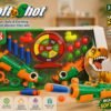 Soft Shot 2-in-1 Foam Blaster Play Set with Foam Darts, Foam Balls and Target Board for Kids 3+
